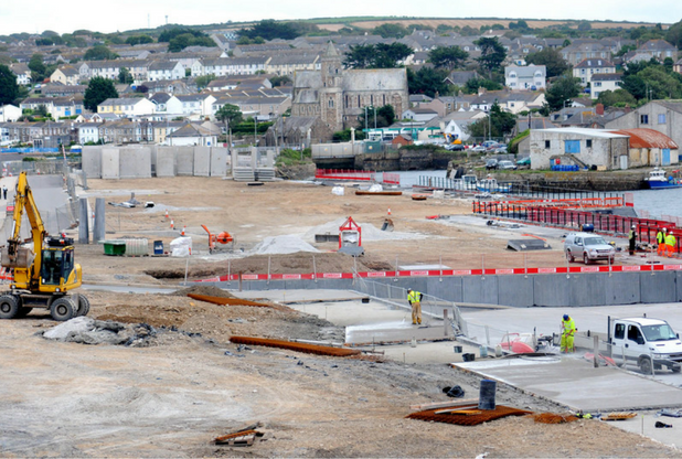 North Quay, Hayle, photographed during 2012 when the site was owned by ING Real Estates